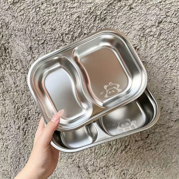 Khay Ăn Bằng Thép Không Gỉ kèm muỗng - Ảnh 2