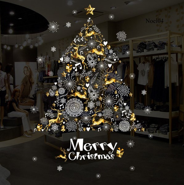 Decal trang trí cây thông Noel
