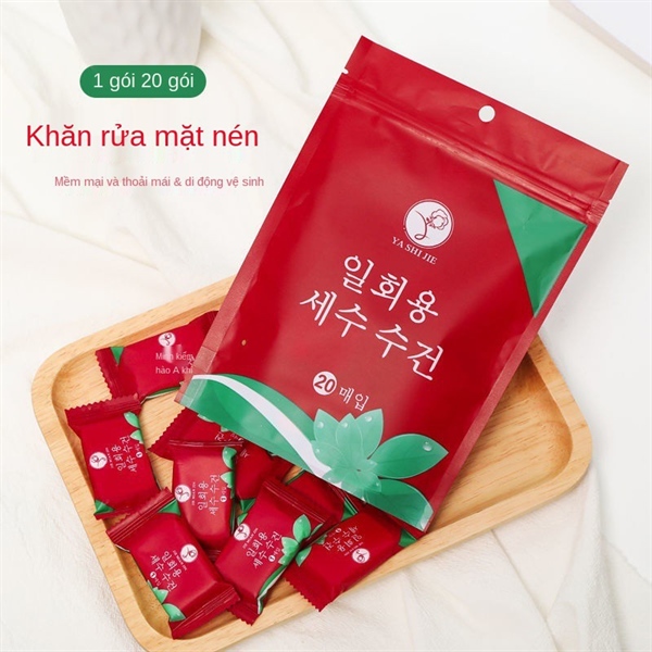 Bịch 20 viên khăn nén Hàn Quốc hình viên kẹo