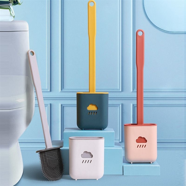 Cọ chà toilet silicon có hộc đựng hình đám mây