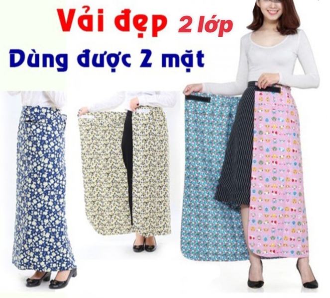váy chống nắng 2 lớp mặc được 2 mặt