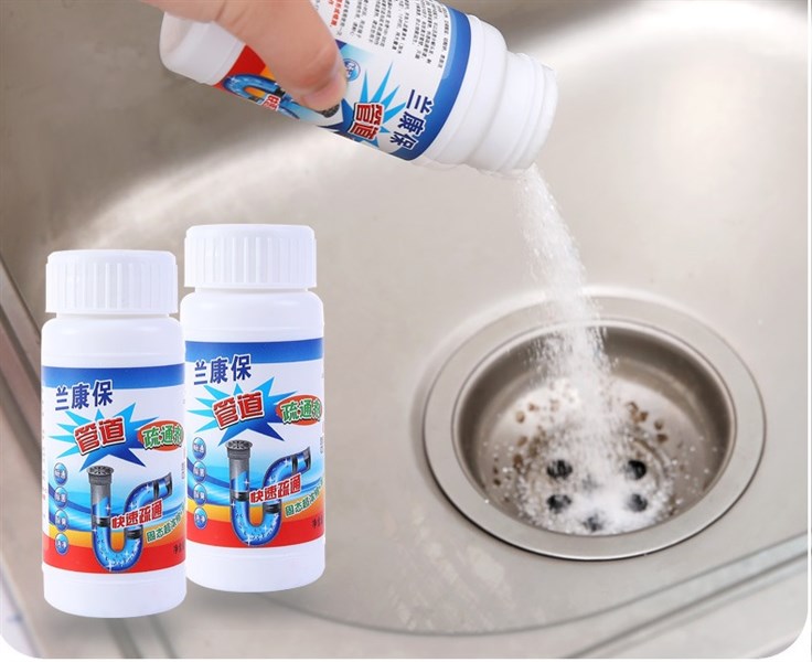 Chai bột tẩy vệ sinh đường ống nước