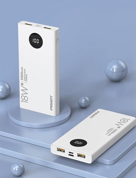 Pin sạc dự phòng Pisen TS-D290 10.000MAH 18W sạc nhanh Type C smartchip chống cháy nổ