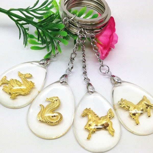 Móc khóa mạ vàng 12 con giáp