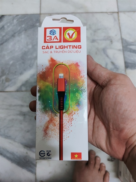cáp sạc iphone chuẩn lightning chính hãng viễn thông 3A