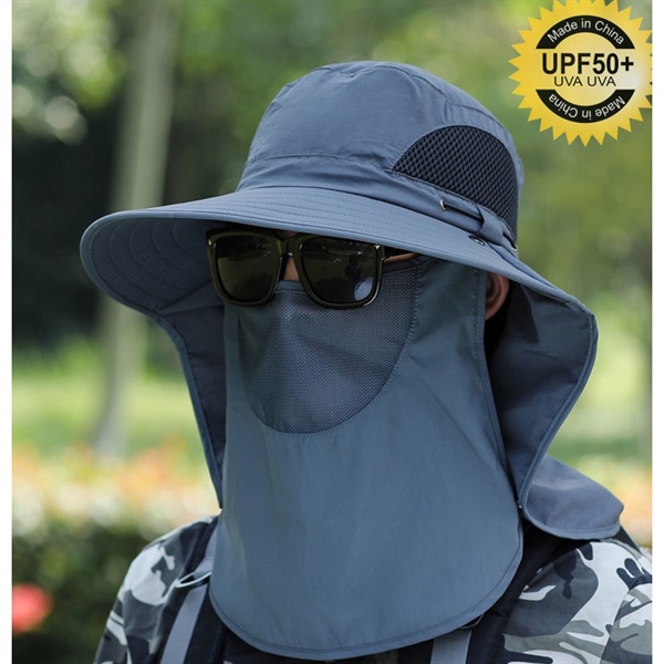 Nón nam rộng vành tích hợp khẩu trang chống nắng