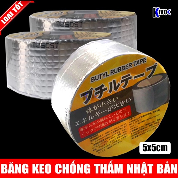 keo chống thấm butyl bản 5cm TEM VÀNG XỊN