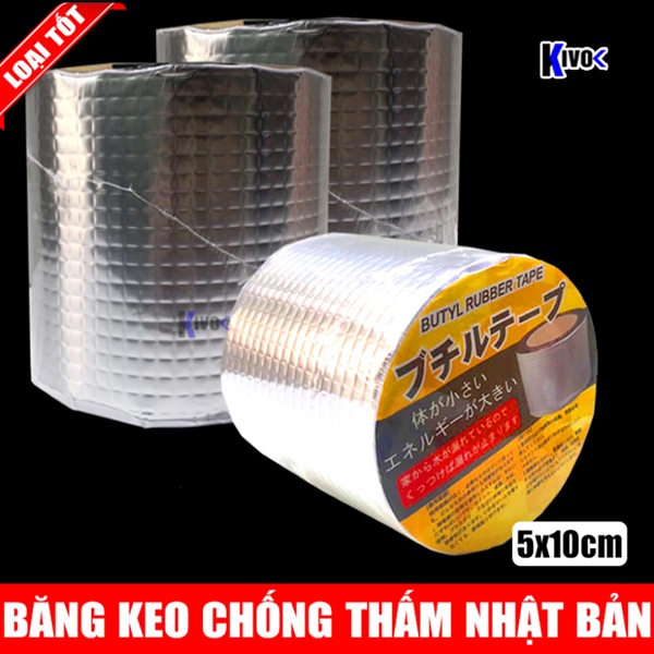 keo chống thấm butyl bản 10cm loại xịn tem vàng