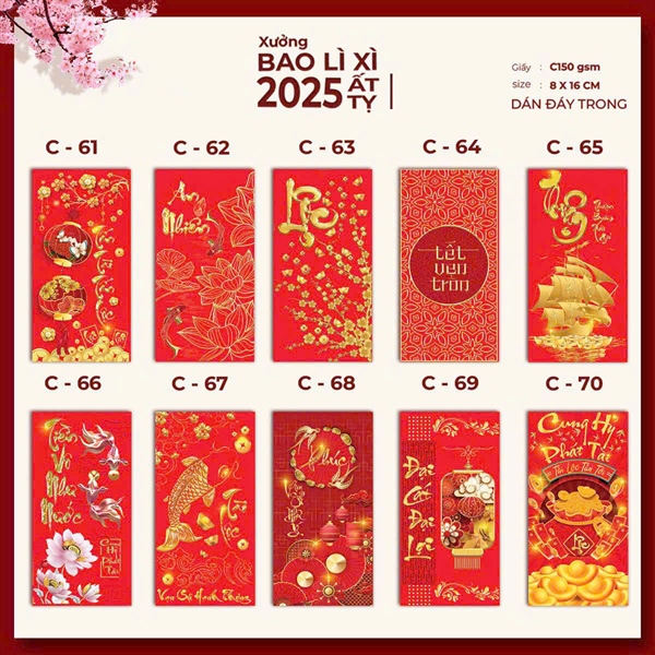 set 100 bao lì xì giá rẻ