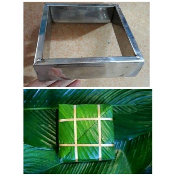 Khuôn làm bánh chưng inox 16x16cm