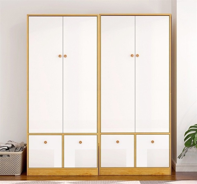Tủ quần áo 2 cánh trắng 150x60x40CM