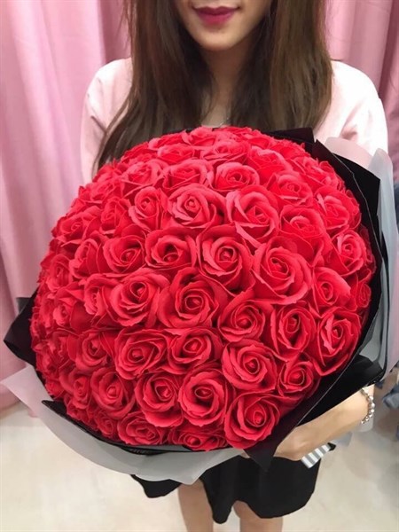 Bó hoa hồng sáp 99 bông