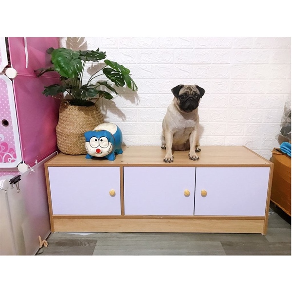 Kệ gỗ trang trí 3 ngăn 34x34x100cm