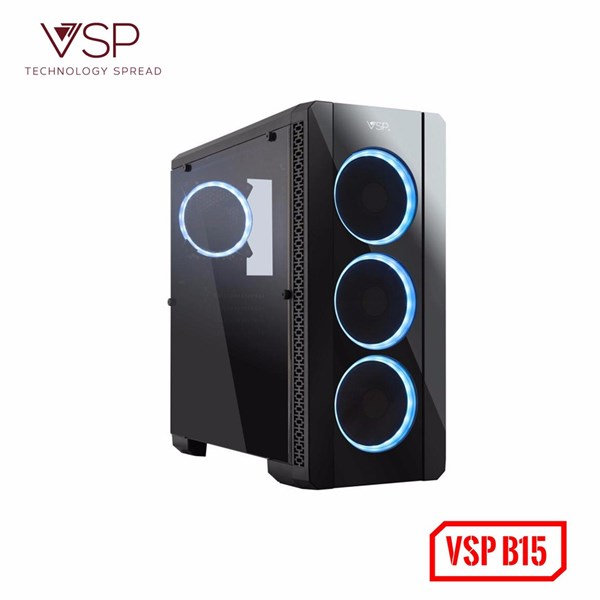 Case VSP Gaming B15 mặt gương nắp hông trong suốt