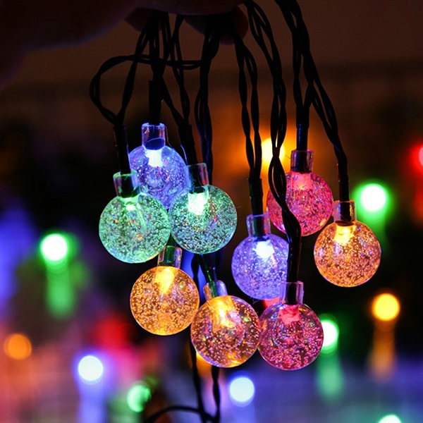 Đèn led bi bọt dây dài 10m màu 7 MÀU chớp nháy