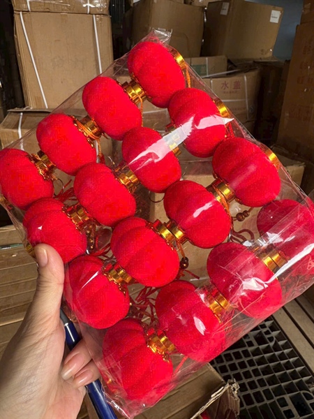 Set 16 lồng đèn đỏ trang trí tết size 6