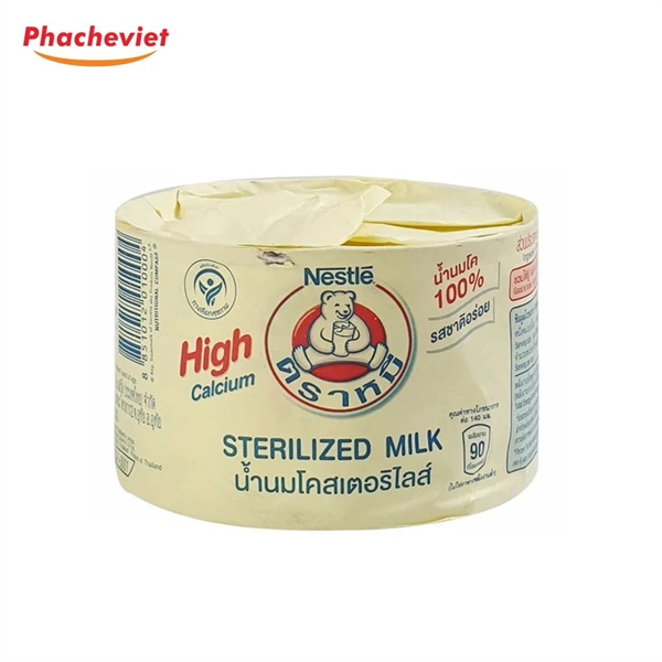 Sữa tươi gấu Nestle tiệt trùng không đường gấu Nestle lon 140ml