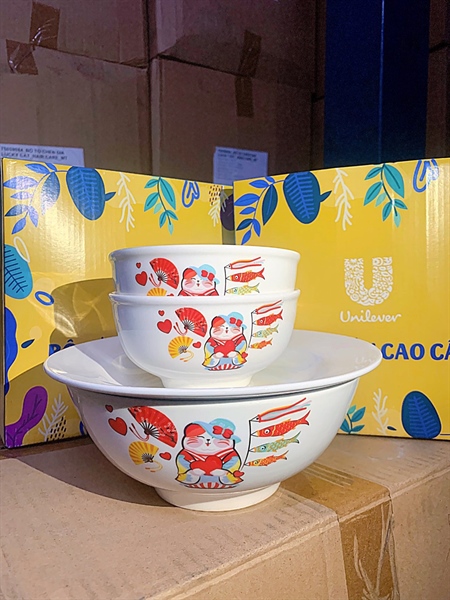 Bộ tô chén dĩa 4 món có hộp