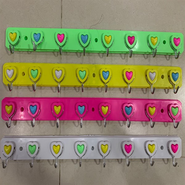 thanh móc treo 8 móc trái tim