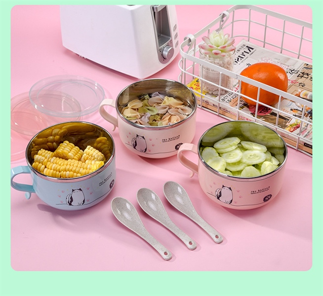 Tô ăn mì 15cm có nắp đậy kèm muỗng