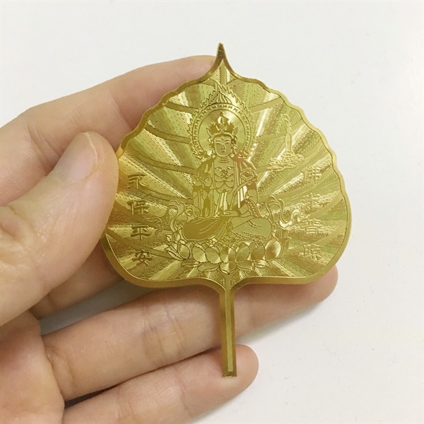 Lá bồ đề mạ vàng chiêu tài lộc, bình an