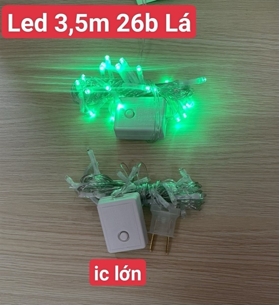 đèn led chớp xanh lá dây dài 3m5