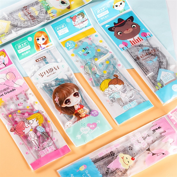 Combo 4 thước kẻ hình thú cho bé