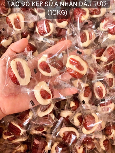 TÁO ĐỎ KẸP SỮA DÂU SẤY DẺO - Ảnh 4