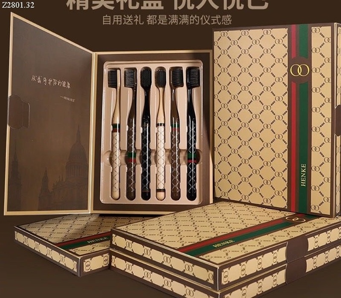 Hộp 6 bàn chải Gucci cao cấp