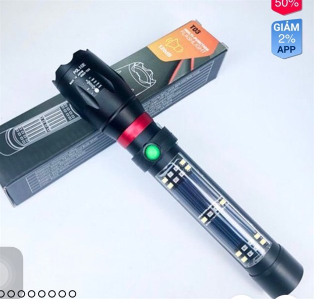 Đèn pin đa năng T03 có còi hú cao cấp