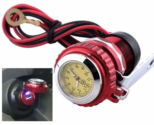 Đồng hồ gắn xe máy có cổng sạc