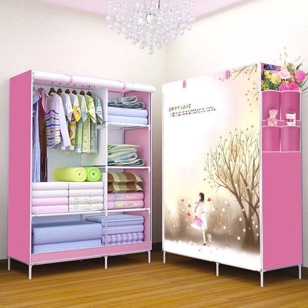 Tủ vải 3D 2 buồng 6 ngăn