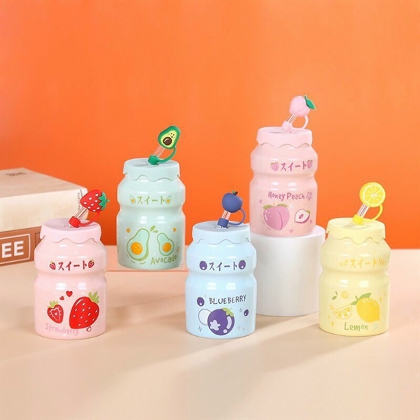 Bình nước trái cây kèm ống hút mẫu mới