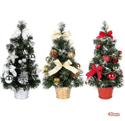 cây thông trang trí Noel có đèn cao 40cm