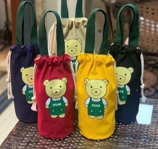Túi canvas đựng ly giữ nhiệt cute