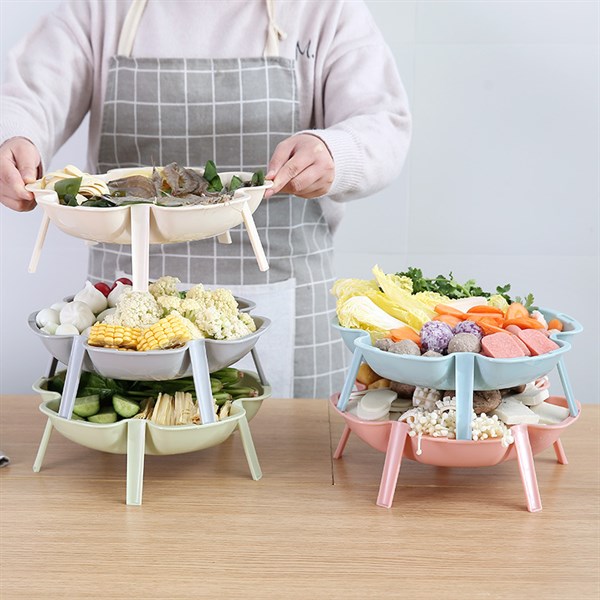 Dĩa đựng thực phẩm 5 chân bằng nhựa