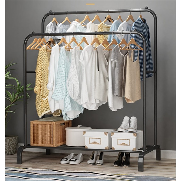 Cây treo đồ 2 tầng sơn tĩnh điện 150x110x40 CM