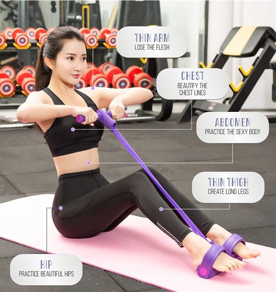 Dụng cụ kéo tập thể dục dây nhựa nhiều màu