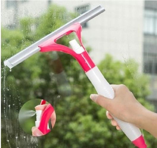 Dụng cụ lau kính có bình xịt
