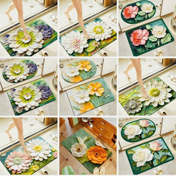 Thảm chân 5D 40x60cm hình hoa/hình thú