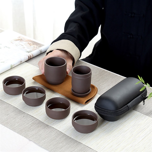 bộ binh trà 4 ly kèm túi du lịch tiện lợi