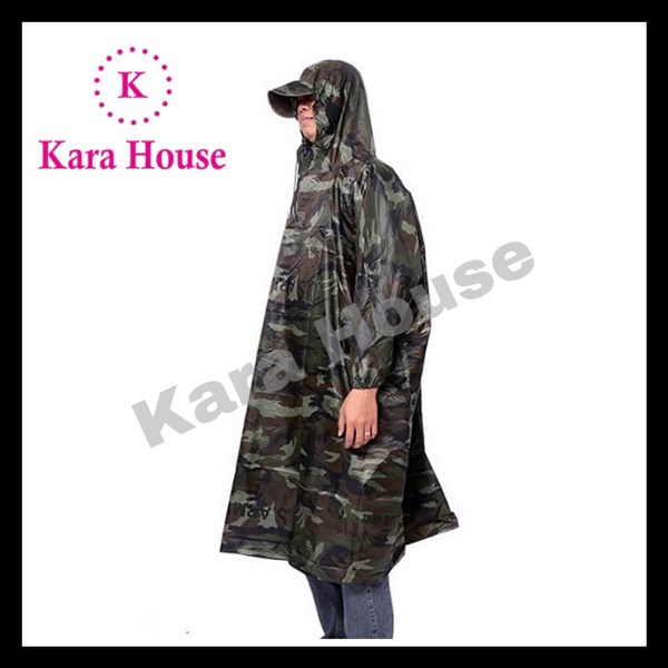áo mưa bít người lớn vải dù siêu dày mẫu lính kara m4