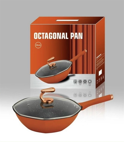 Chảo bí ngô có nắp đậy 33cm dùng được bếp từ