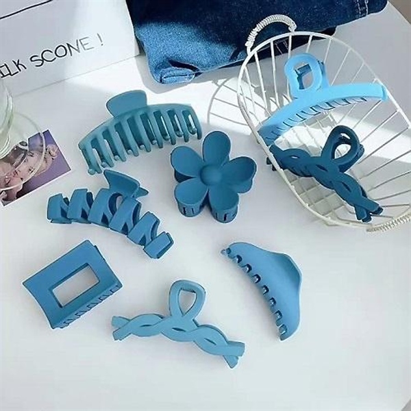 set kẹp tóc 8 món xanh dương màu hot trend