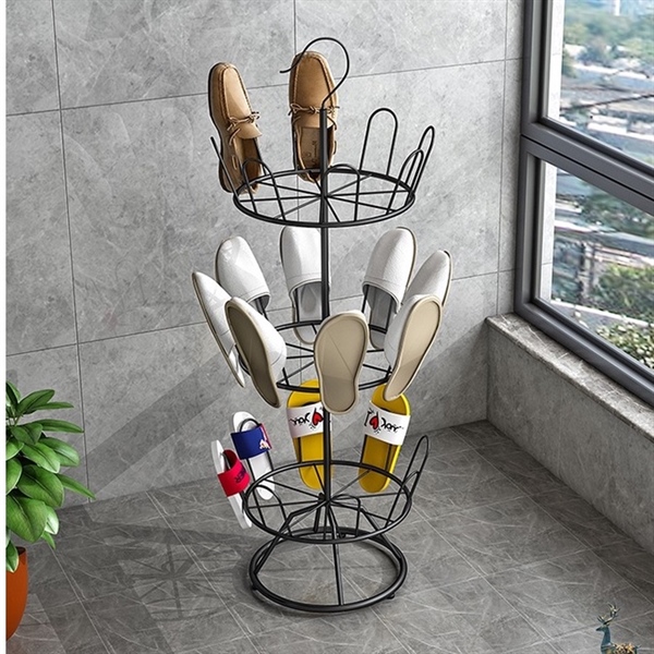 Kệ phơi giày dép 3 tầng xoay 360 độ mẫu mới