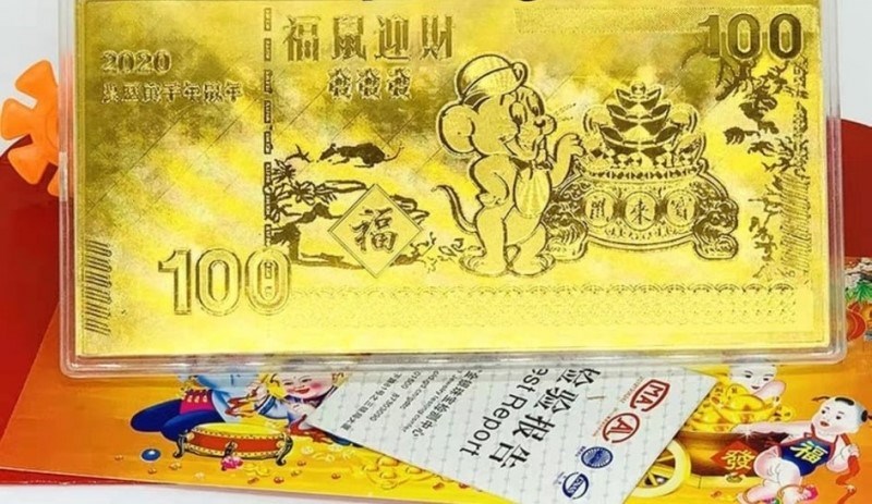 tiền 100 macao hình chuột 2020
