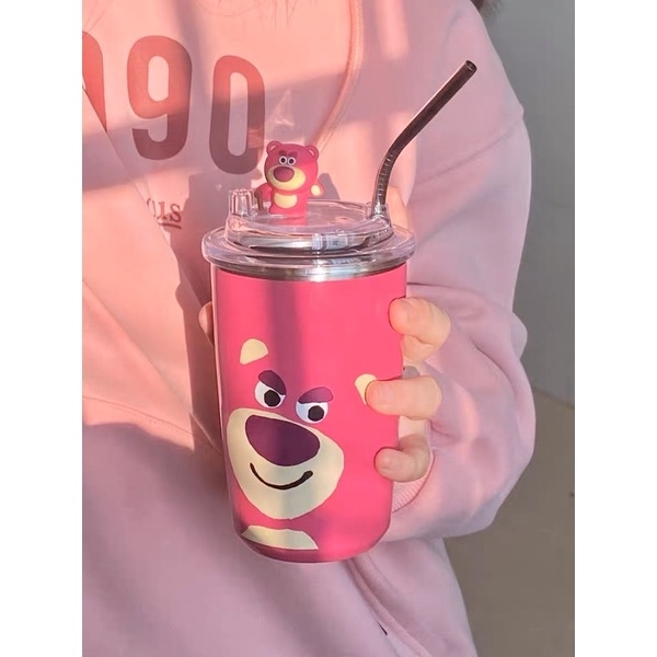 Ly giữ nhiệt gấu Lotso 500ml MÃ MỚI