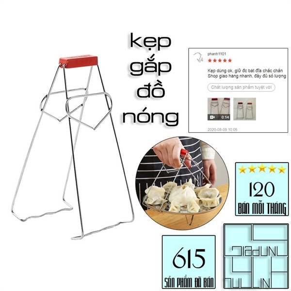 dụng cụ gắp bát đĩa chống nóng mẫu mới