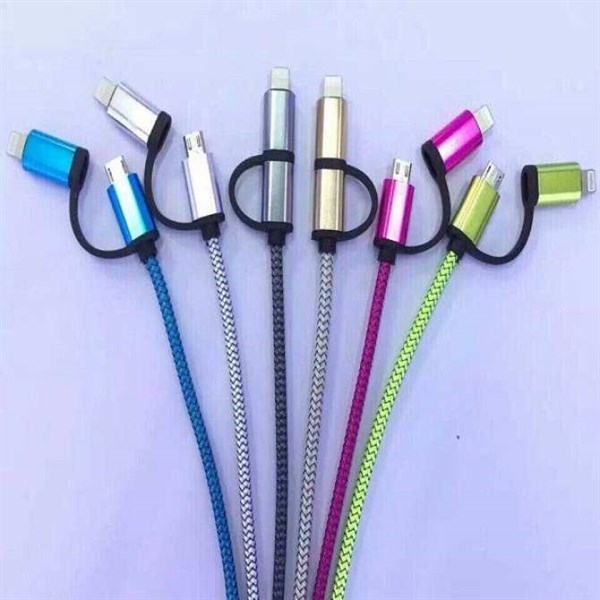 CÁP NGẮN 2 ĐẦU DÂY DÙ CHO SAMSUNG VÀ IPHONE THÍCH HỢP XÀI CHO PIN SẠC DỰ PHÒNG