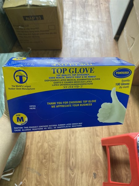 Găng tay y tế không bột hộp 100 cái